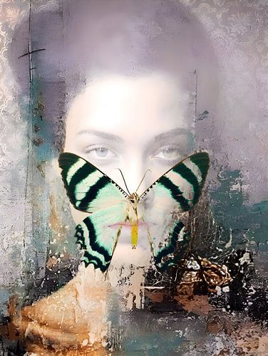 ButterflyWoman | An image of a portrait of a woman incorporating a butterfly