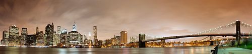Manhattan panorama de nuit sur Steve Van Hoyweghen