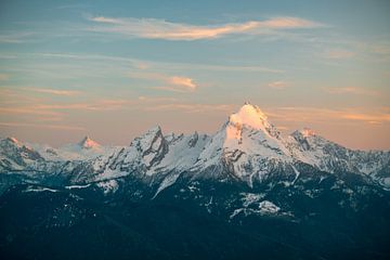 Laatste zonnestralen op de Watzmann