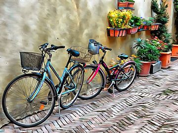 Samen geparkeerd Pienza van Dorothy Berry-Lound