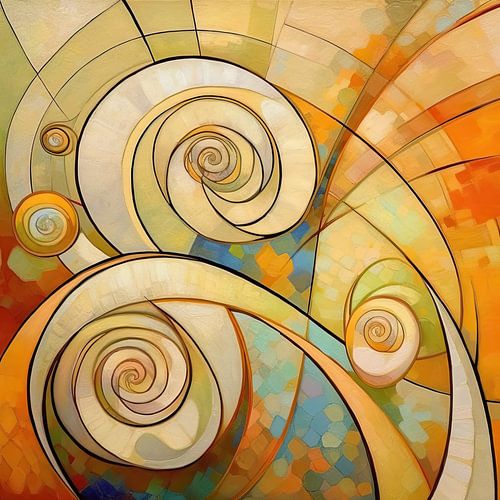 Abstrakte Schnecken malen | Tanz der Schneckenspiralen