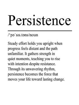 Persistence Definition - White by WordsThatInspire