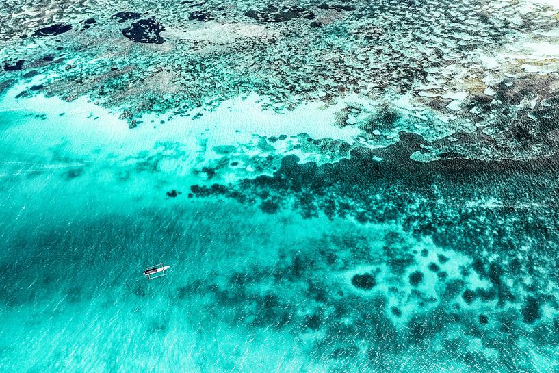 Aerial Summer - Turquoise Coral Reef by Philippe HUGONNARD