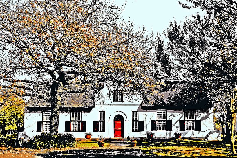une ferme du Cap mixed media par Werner Lehmann