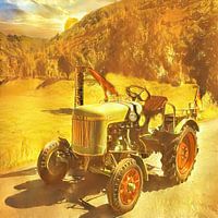 Tractor Fendt Dieselross in gouden stijl
