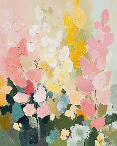 Refined Bloom: Vintage soft colours in Matisse Style by Thea