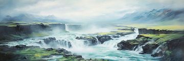 Peindre l'Islande sur Peinture Abstraite