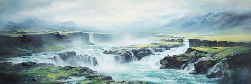 Schilderij IJsland van Abstract Schilderij