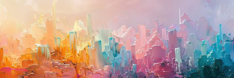 City Abstract | Skyline by ARTEO Paintings