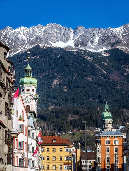Hospital church in Innsbruck with the Alps in the background by ManfredFotos