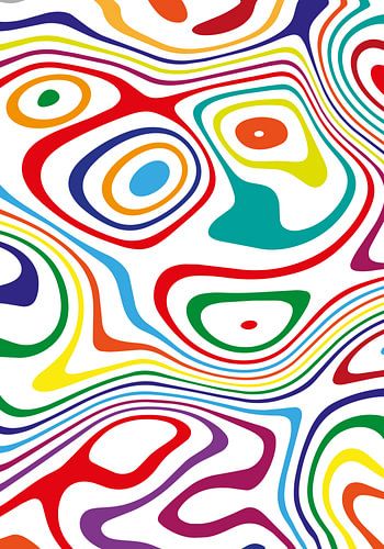 Abstracte golven als expressieve kleurenwerelden