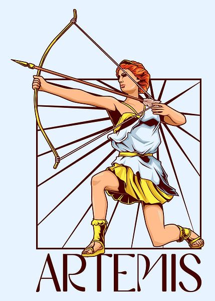 ARTEMIS – Bogenschützin im goldenen Moment von Pixelbull Design