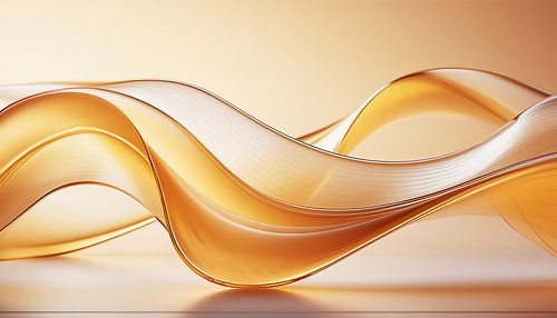 Geelgouden zijde met golven