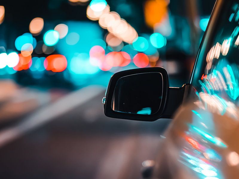 Car traffic at night with light effects by domiphotography