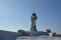Leuchtturm am Kai in Sassnitz, Insel Rügen