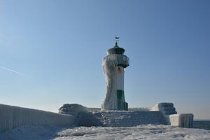Leuchtturm am Kai in Sassnitz, Insel Rügen