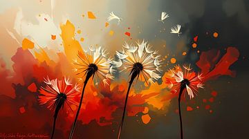 Dandelions Abstract von Linda de Klein