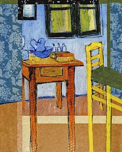 Das (umgebaute) Schlafzimmer von Vincent van Gogh.