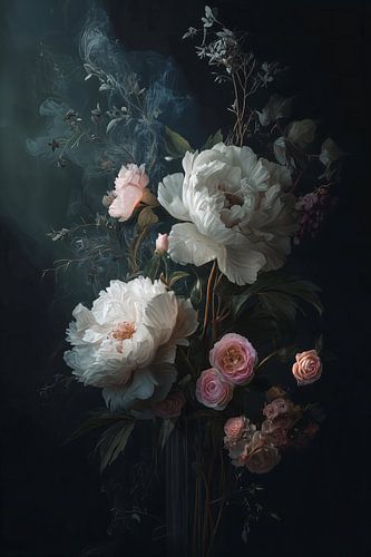 White Peonies in the Darkness no.12