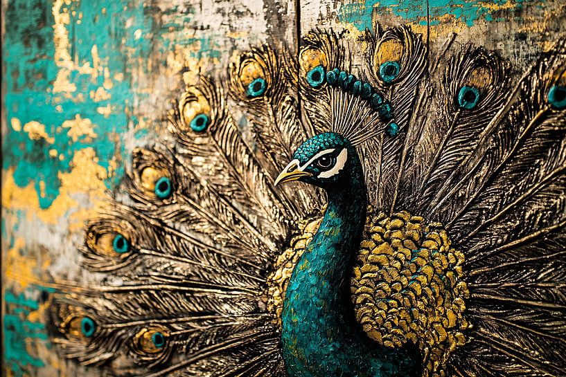 Peacock in colourful elegance by Imperial Art House