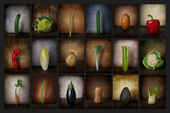 Collage van diverse Groenten