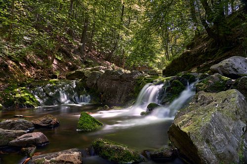 Beautiful waterfall in the Belgian Ardennes