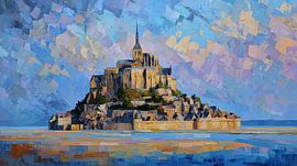 Le Mont-Saint-Michel, Frankreich – abstraktes Panorama von TheXclusive Art