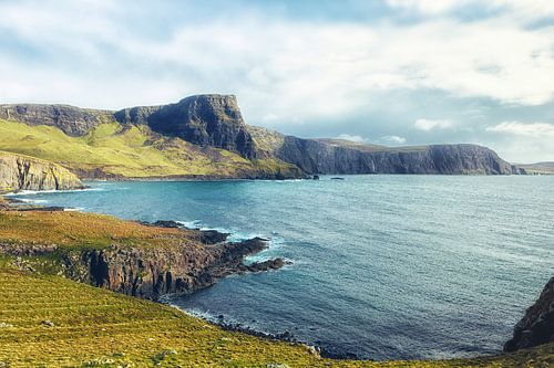 Neist Point op het Isle of Skye in Schotland. Panorama klif.