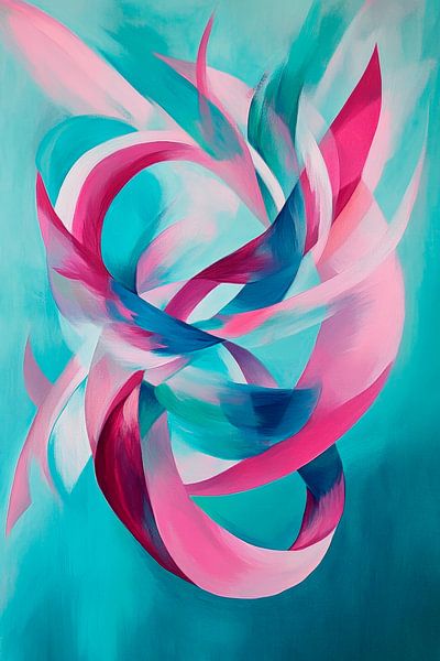 Colours of freedom - dance of lines by Poster Art Shop