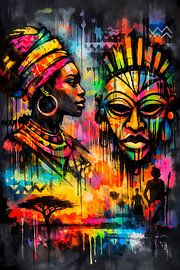 Neon African Spirit – Culture et énergie des couleurs sur ButterflyPix
