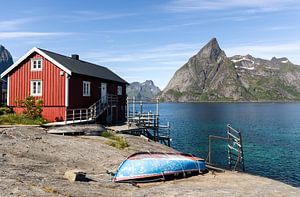 Cabines rouges des îles Lofoten