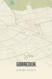 Vintage map of Gorredijk (Fryslan) by Prints of Place