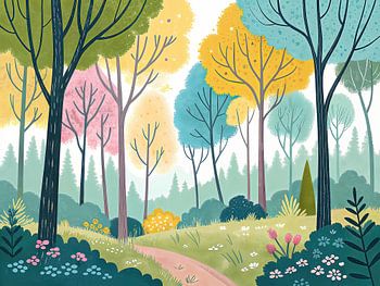 Whispers of the Colorful Woods