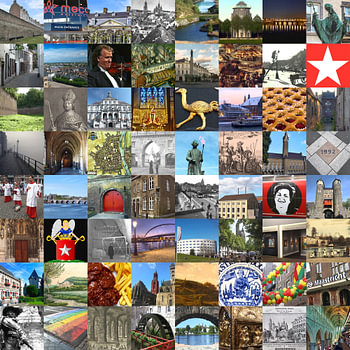 Alles van Maastricht - collage van typische beelden van de stad en historie