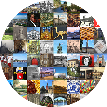 Alles van Maastricht - collage van typische beelden van de stad en historie van Roger VDB