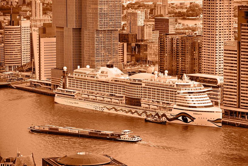 Rotterdam Wilhelminapier - monochrome by Frans Blok - photos, art and other wall decoration