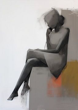 Vrouwenfiguur | Hidden Thoughts in Color van De Mooiste Kunst