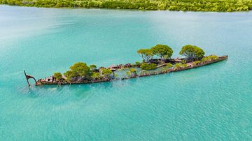 Versunkenes Schiff im Wasser von Lynn Wolters