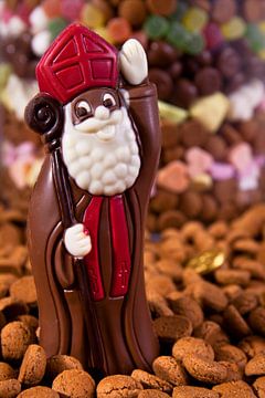Sinterklaas van chocolade van Ralph van Houten