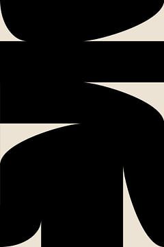 Formes noires Rétro Art minimaliste IX sur Dina Dankers