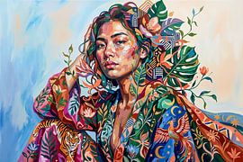 Mother Nature: A Modern Portrait by Mad Dog Art