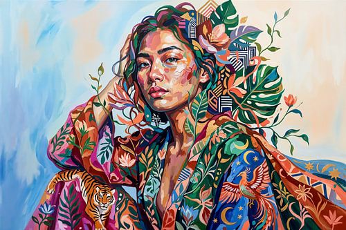 Mother Nature: A Modern Portrait by Mad Dog Art