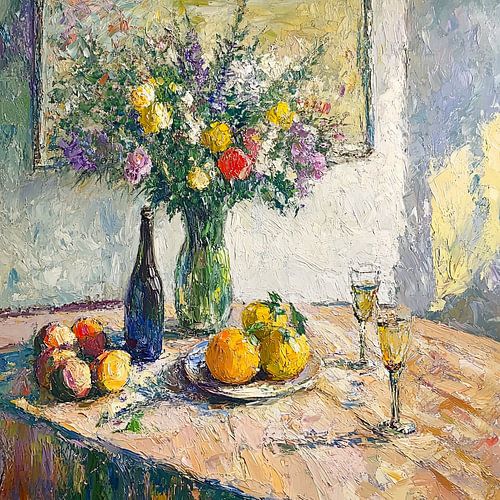 Tafel vol zomer – impressionistisch kunstwerk