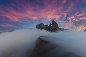 Seceda der Geisler Gruppe in den Dolomiten
