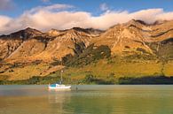 Zeilboot in de Glenorchy Lagoon, Nieuw-Zeeland van Markus Lange thumbnail