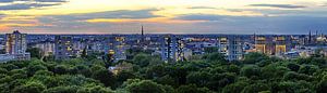 Berlin 360° am Abend in 10 Panoramen - Panorama 8/10: Das Hansaviertel am Berliner Tiergartenpark /Teil 2