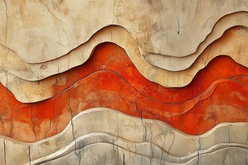 Earth Layered in Organic Structures and Warm Shades