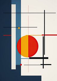 Bauhaus poster white/blue by Niklas Maximilian