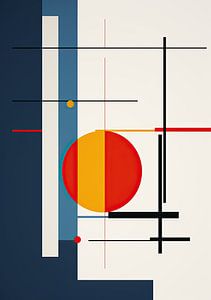 Bauhaus Poster Plakat Weiß/Blau