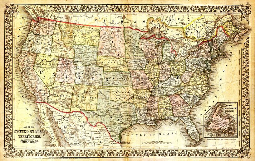 Antieke Wereldkaart van World Maps